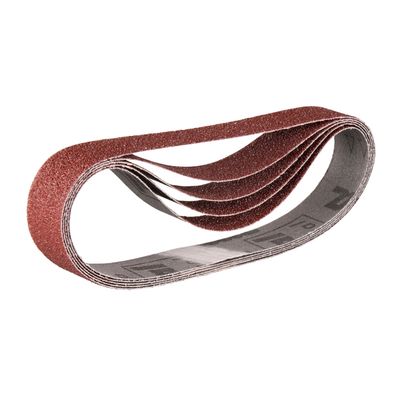 Lot De 5 Bandes Abrasives 100 X 915 Mm - Grain 180 - Oxyde D'aluminium - Pour Ponceuse à Bande, Bois, Métal, Plastique