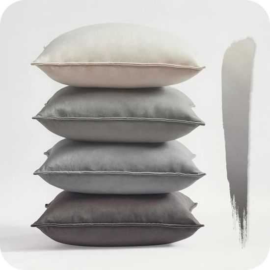 Tissu Intérieur Imprimé Gris Mélangé Coton - Au Mètre Ou Bout - Neuf Pour Coussin Ou Déco