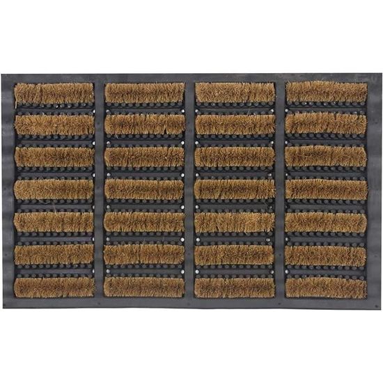 Grattoir à Chaussures Avec Brosses Rondes - Paillasson D'extérieur, Fixation Sol/mur, Dimensions 10.5x23x15 Cm