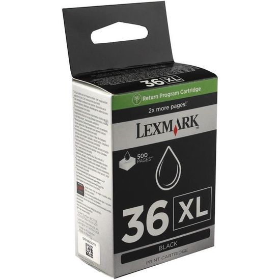 Cartouches d'encre Lexmark 36XL Cartouche d'encre d'origine Noir 80821