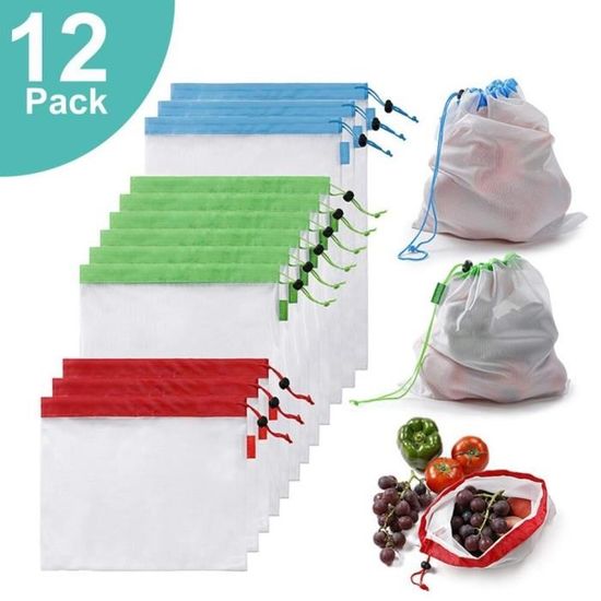 Sacs Réutilisables Maille Coton Pour Fruits Et Légumes - 20x28 Cm (lot De 1) - 11