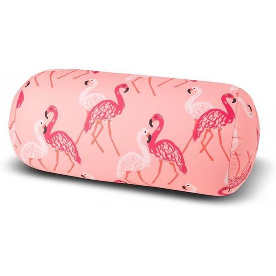 5287 flamingo coussin de relaxation rose 33 x 17 cm