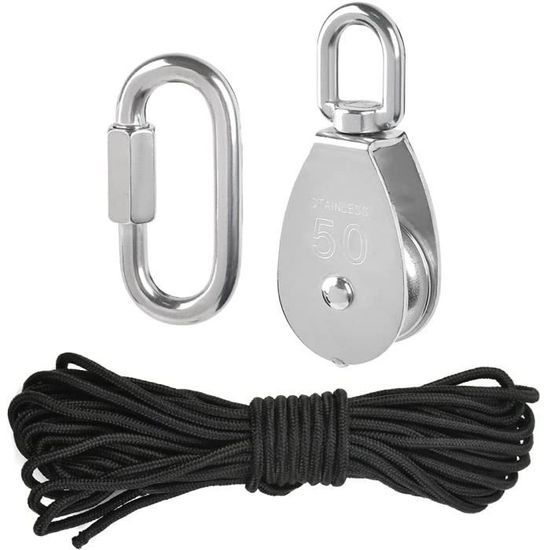 ZER-Poulie à Double Pivot Poulie En Acier Inoxydable 304 Robuste