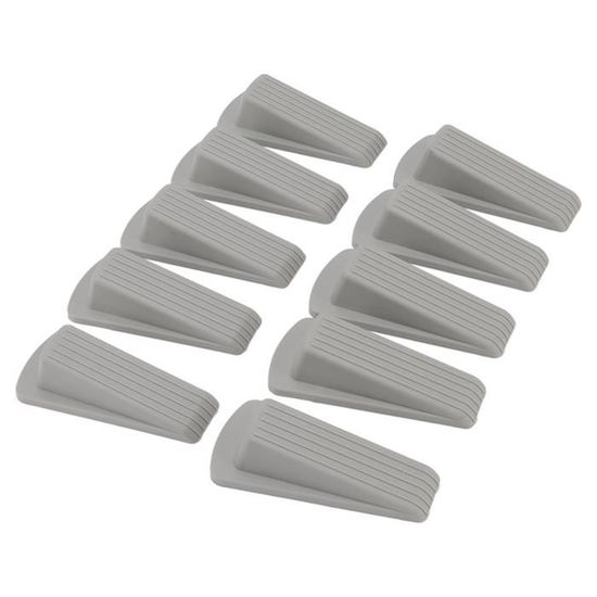 Lot De 10 Butoirs De Rideaux Rollina Pour Rails 6mm - Antidérapants, Gris - Bloque Porte