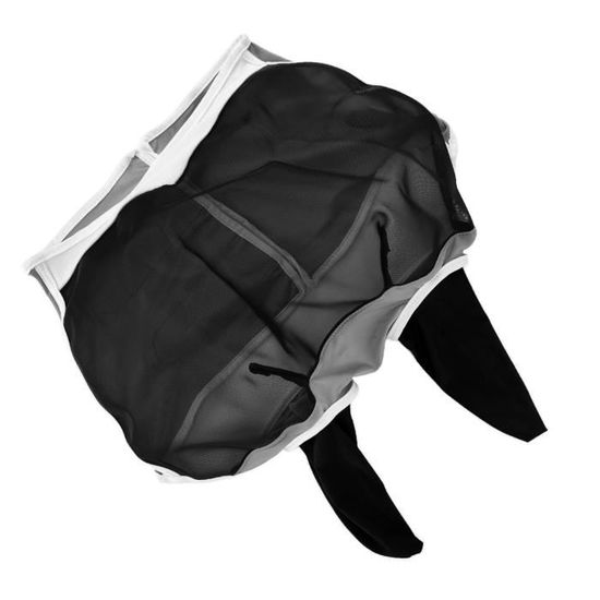 Masque Anti-mouches Pour Cheval – Vert, Taille L, Avec Oreilles, Respirant
