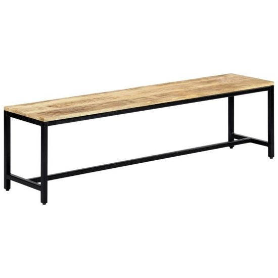 Banc En Bois Massif 110 Cm Blanc - Banc De Cuisine Ou Salle à Manger | Stable, Charge 110kg | À Monter Soi-même