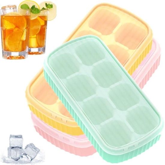 LessMo Bac à glaçons 3 PCS pour glaçons en Silicone avec