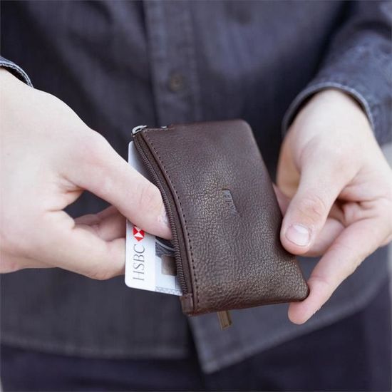 Porte-monnaie cuir souple étuis bourse pour pièces maroquinerie - by