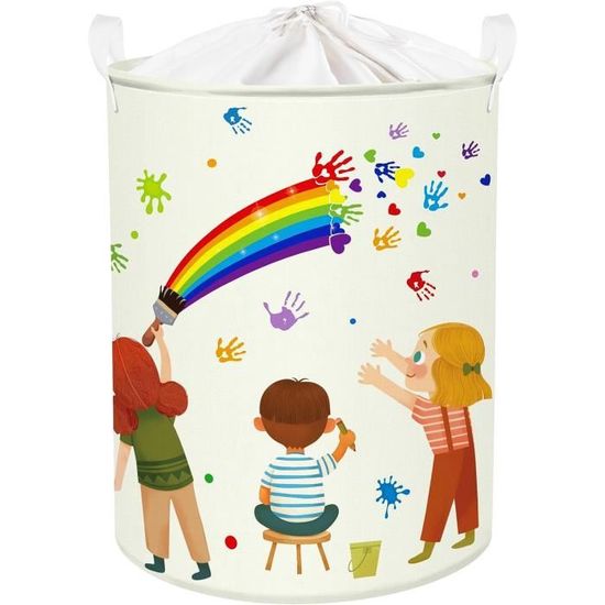 45L Corbeilles à Linge Bleu Renard Roux pour Garçon Fille Paniers à Linge Sale Enfants Pliables 45L Corbeilles à Linge Bleu Renard Roux pour Garçon Fille Paniers à Linge Sale Enfants Pliables