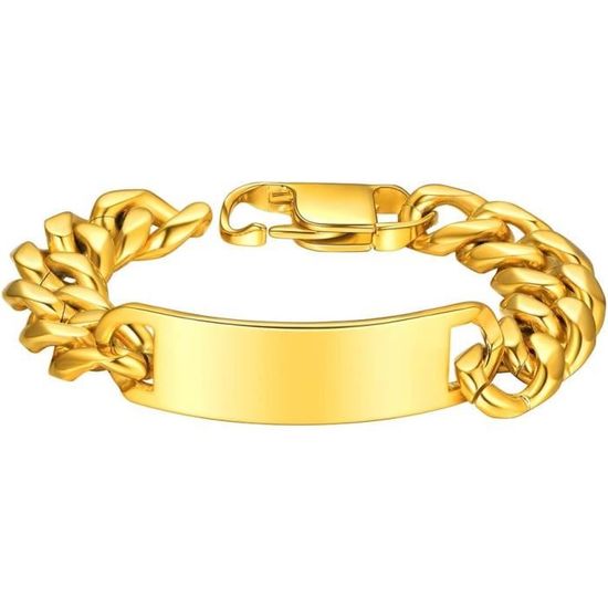 Bandmax Bracelet Ouvert Homme Acier Inoxydable 6mm Avec Grande Ouverture De 30mm, Périmètre Inférieur De 19cm