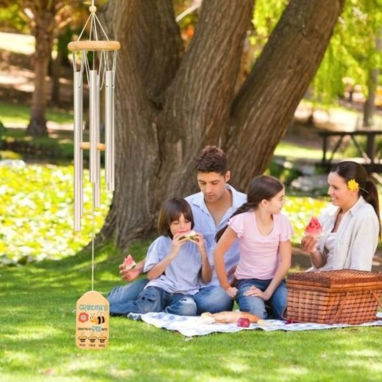 Carillon éolien En Cristal Naturel Brut Brut, Carillon à Vent En Cristal De Guérison Pour Décoration De La Maison, Décoration Extérieure Et Intérieure, 43,2 à 53,3 Cm, Améthyste