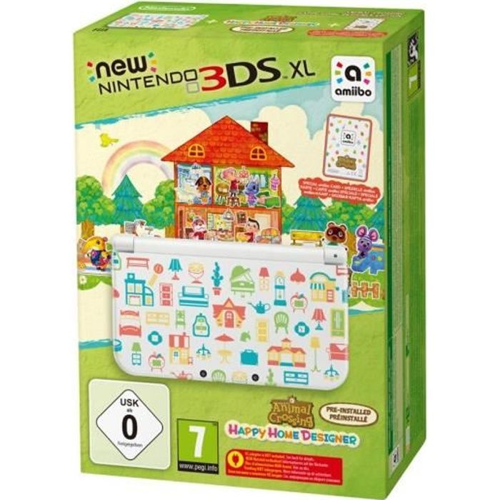 Console New Nintendo 3DS XL - Animal Crossing Happy Home Designer - Blanc - Bundle