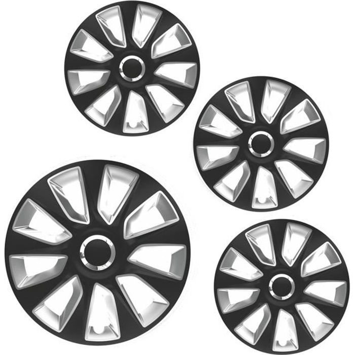 - ENJOLIVEUR ENJOLIVEURS 17- 17 POUCES NOIR & ARGENT STRATOS RC Lot de 4 piéce