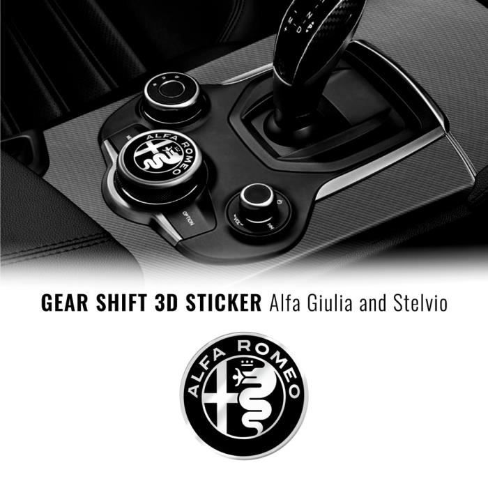 Autocollant 3D Alfa Romeo Logo pour Intérieurs Giulia Stelvio, 51 mm