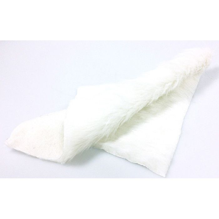 Coupon textile Fausse Fourrure Blanche 29x29cm - Artémio