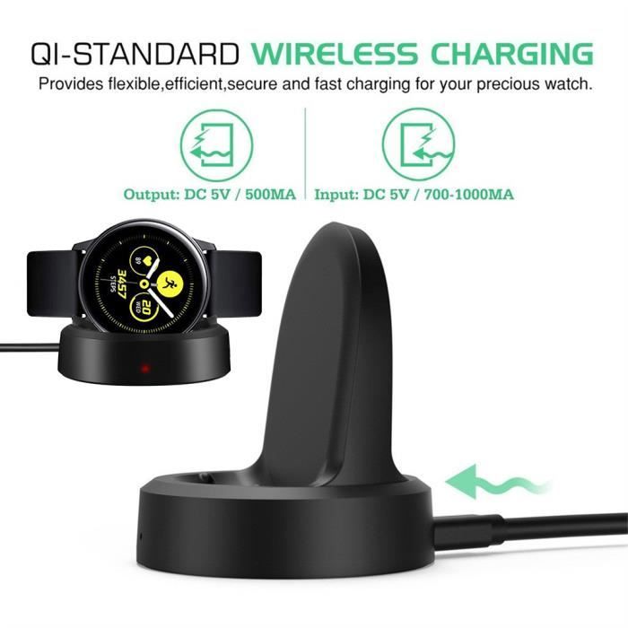 MONTRE OUTDOOR Chargeur de source d'alimentation à charge rapide sans fil pour Samsung Galaxy Watch Active bg148
