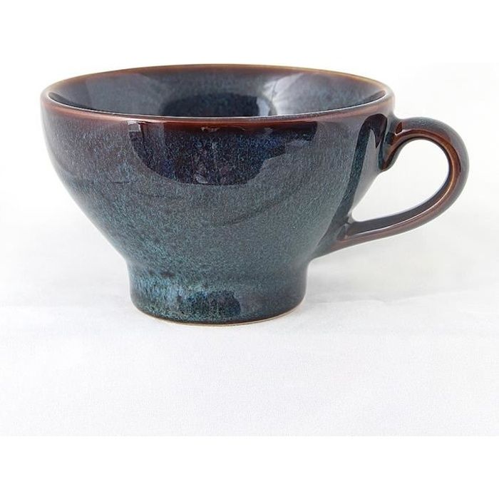 bolée à cidre bleu moucheté