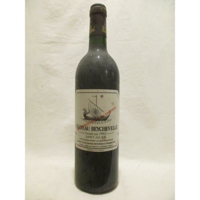 saint-julien château beychevelle grand cru classé rouge 1992 - bordeaux france