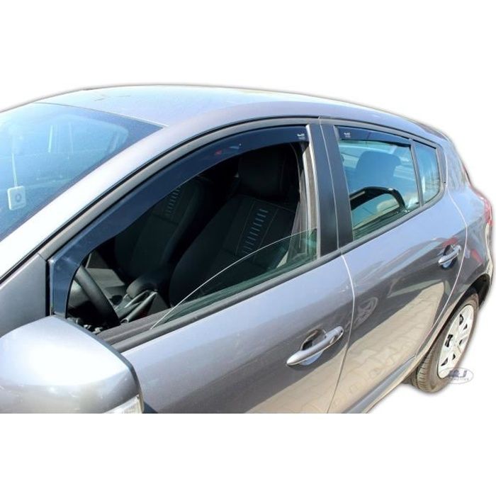 - Deflecteurs d'air Déflecteurs de vent Compatible avec RENAULT MEGANE 3 III 5 Potres 2008-2016 4pcs