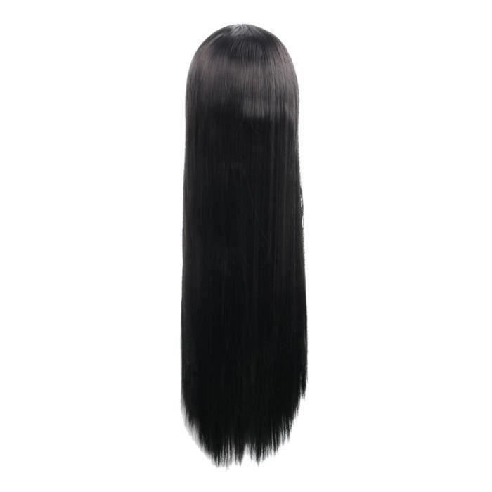 Perruques Cheveux Humains Perruque Cheveux Bresilienne Perruque Noire Cheveux Longue Droite Ligne De Bord De Cheveux Naturel Noir