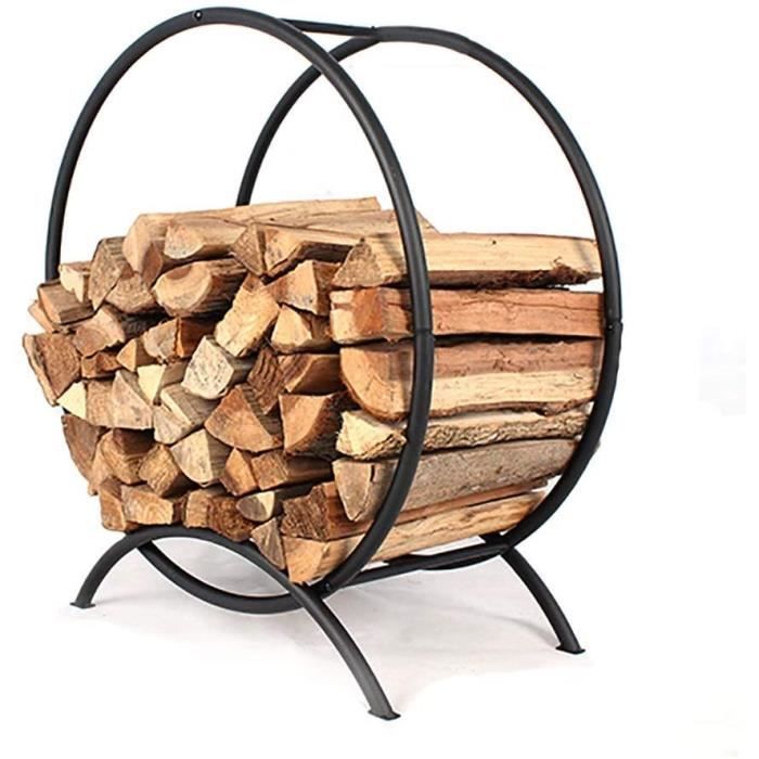 pare-étincelles cheminée support a bois de chauffage intérieur grand, panier a bûches rond moderne propre et bien rangé range 30