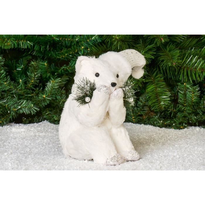 Ourson enneigé - H20 cm