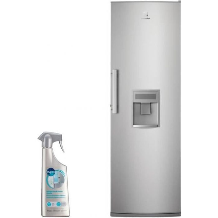 ELECTROLUX Réfrigérateur Frigo simple porte inox 390L Froid brassé distributeur d'eau 67 Inox