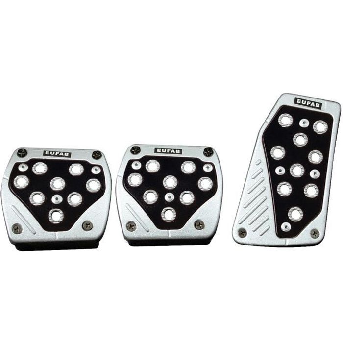 Pédalier Sport 3 pièces - Surface antidérapante - Alu - Noir