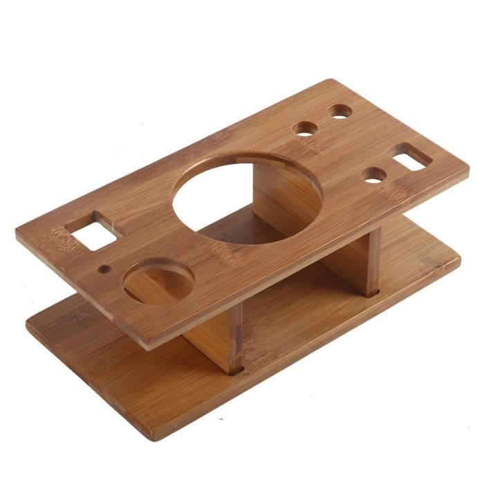 HURRISE Cocktail Set Buveur de mélangeur de mélangeur de cocktail d'acier inoxydable de 8 pièces avec le support en bois