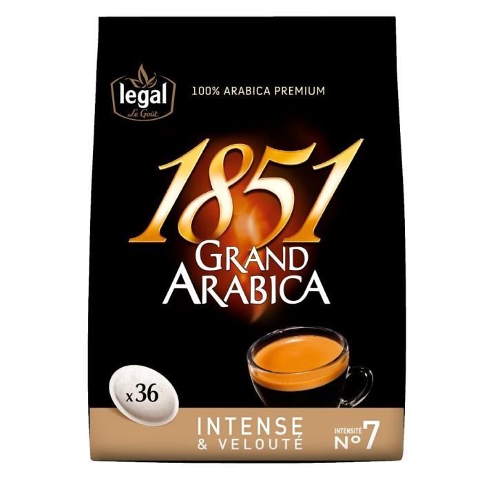 LEGAL Cafés Grand Arabica 1851 Intense - 36 Pads