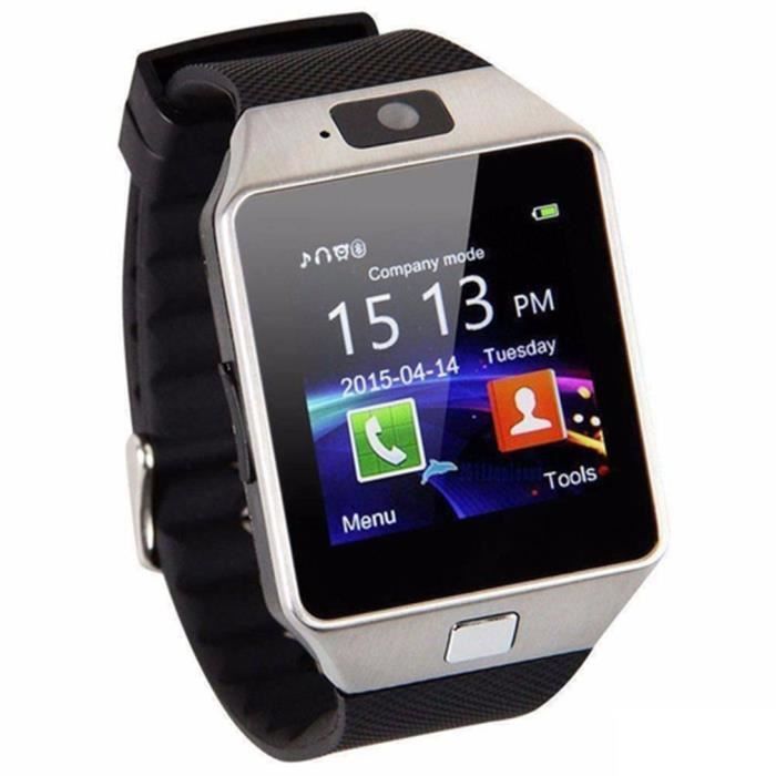 Montre Intelligente avec écran Tactile coloré 1,54-, Moniteur de fréquence Cardiaque, Bracelet podomètre, social app