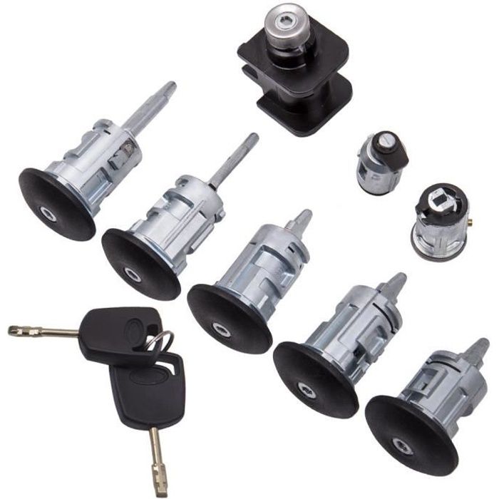Kit neiman barillet serrure de porte + 2 clés Pour Ford Transit CONNECT 2006 Jeu De 8 Inserts De Verrouillage