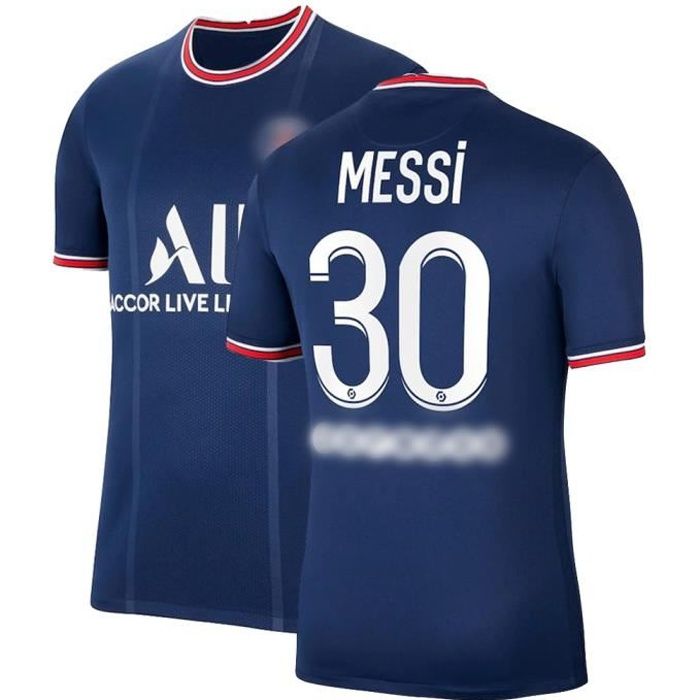 Maillot de Football Bleu T-Shirt de L'équipe de Paris-Messi Maillot de Formation 30 Tissu Respirant pour Enfant Domicile