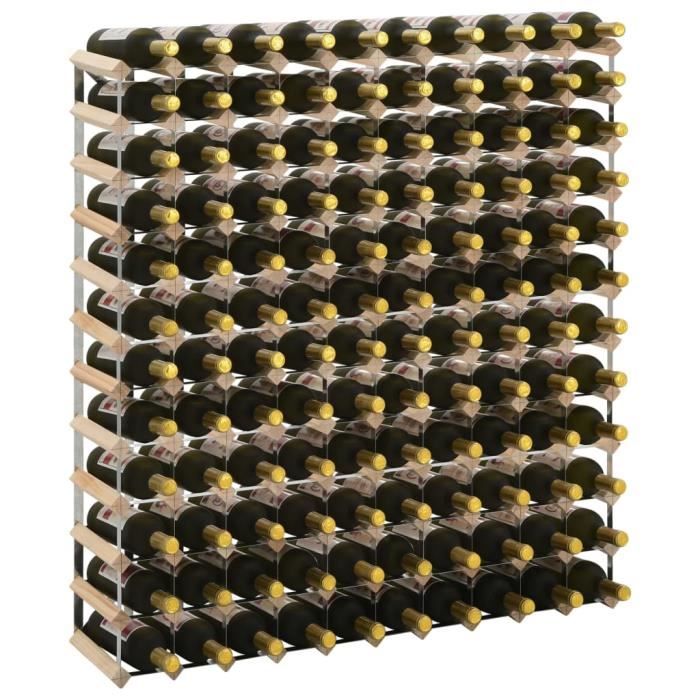 Magnfique Casier à bouteilles 120 bouteilles Pinède solide