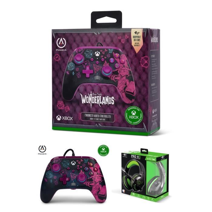 Pack Manette XBOX ONE-S-X-PC Tiny Tina's Wonderlands EDITION Officielle + Casque Gamer PRO H3 SPIRIT OF GAMER XBOX ONE/S/X/PC