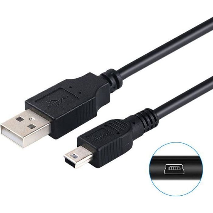 Câble USB Vers Mini USB A Appareil Photo Numérique Calculatrice Texas Instrument Manette Sony Playstation 3 Dual Shock GPS