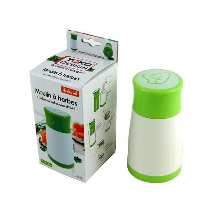 YOKO DESIGN Moulin à herbes fraiches blanc et vert