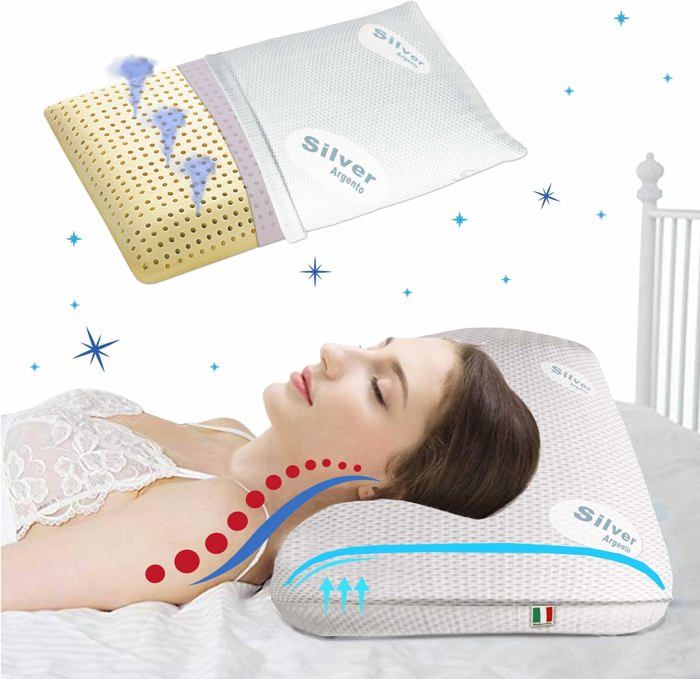 HOXXME Oreiller En Mousse à Mémoire De Forme Déchiquetée - Ferme, Réglable, Avec Housse Rafraîchissante (1 Pièce)