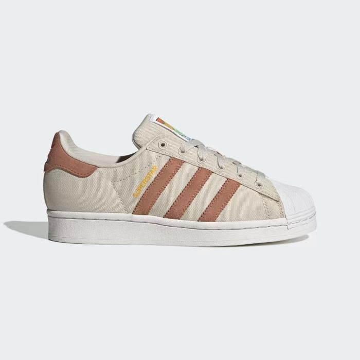 Baskets ADIDAS SUPERSTAR J Beige Cdiscount Chaussures