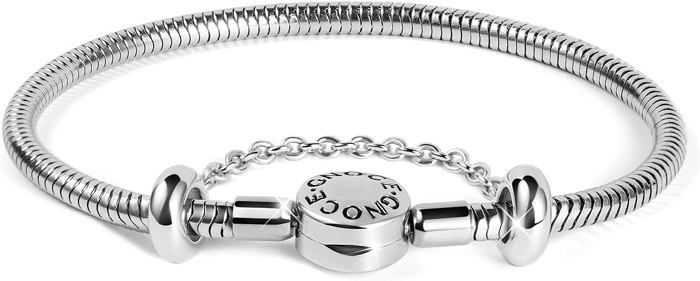LIEBESKIND Bracelet Pour Femme Avec Cœur Acier Inoxydable Argenté 20 cm
