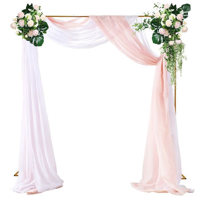 3 x 3M Arche de Mariage en Métal - Support de Ballon Floral - Décoration de Mariage - Support Rectangulaire (Jaune) ARCHE -