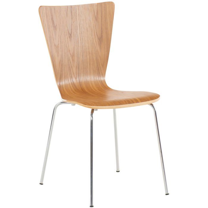 Chaise de cuisine salle a manger x1 empilable en bois chêne et structure stable a quatre pieds en metal 10_0003246 Chaise de cuisine salle a manger x1 empilable en bois chêne et structure stable a quatre pieds en metal 10_0003246