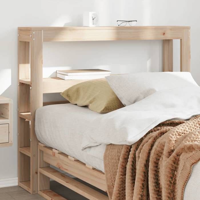 vidaXL Tête de lit avec étagères 75 cm bois massif de pin 850899