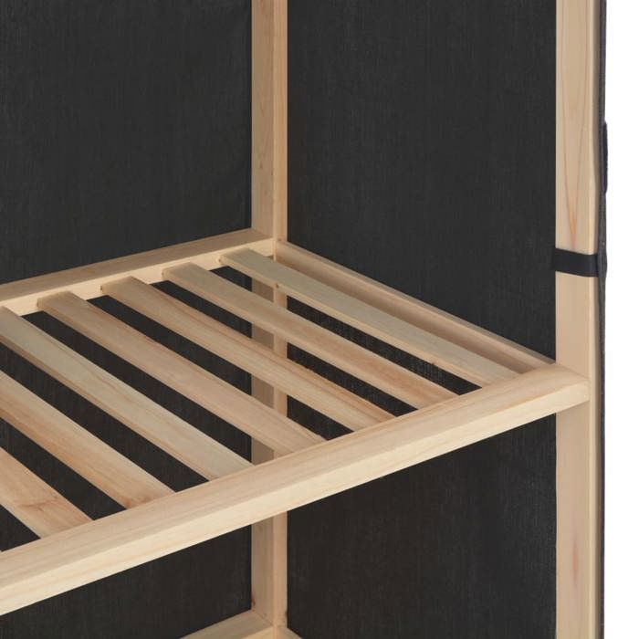 Promotion mai * Garde-robe - Armoire de chambre - Porte-vetement - à 3 niveaux Gris 79 x 40 x 170 cm Tissu EU10403248187