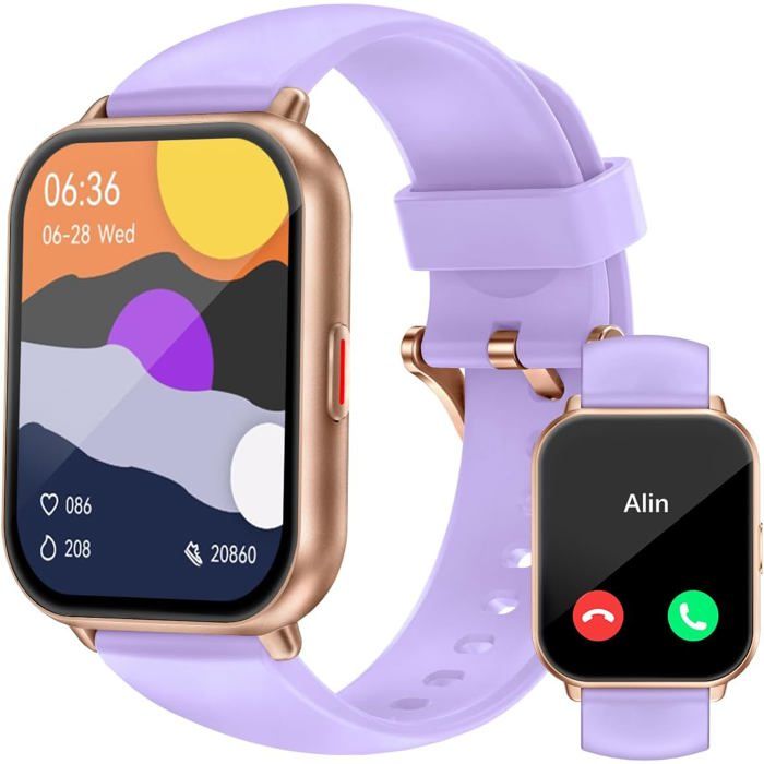 Montre Connectée Homme Femme Avec Appel Bluetooth Smartwatch Avec Podometre Cardiofrequencemetre Oxymetre Montre Sport Pour[MON25]