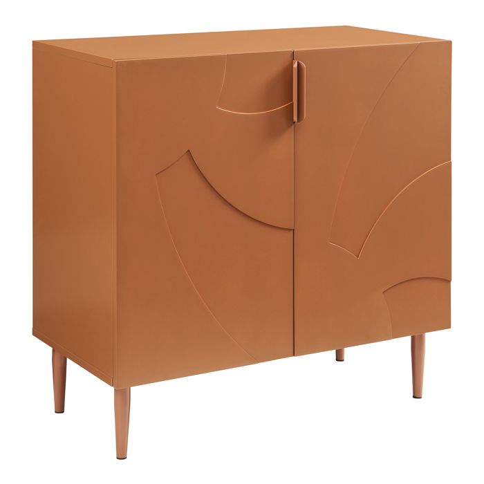 Buffet Starvili avec 2 portes 75 x 76 x 38 cm couleur rouille