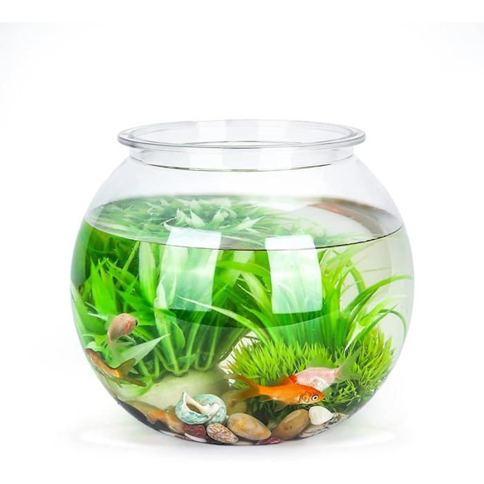 Bocal à Poissons Rond Plastique - 175cm Φ175*165cm Aquariophilie pour Bureau SOUS MEUBLE