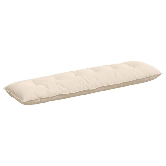 Coussin de dos en microfibre - vidaXL - Beige - 180x50 cm - Housses amovibles - Rembourrage polyester