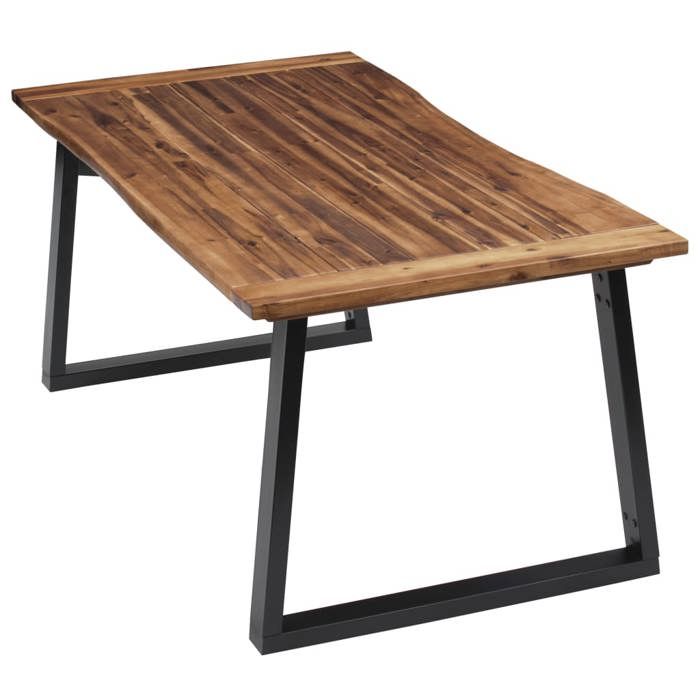 Elégant Table à manger seul 2/4 PersonnesTable de Cuisine Rustique Bois dacacia massif 180x90cm &0_1820116