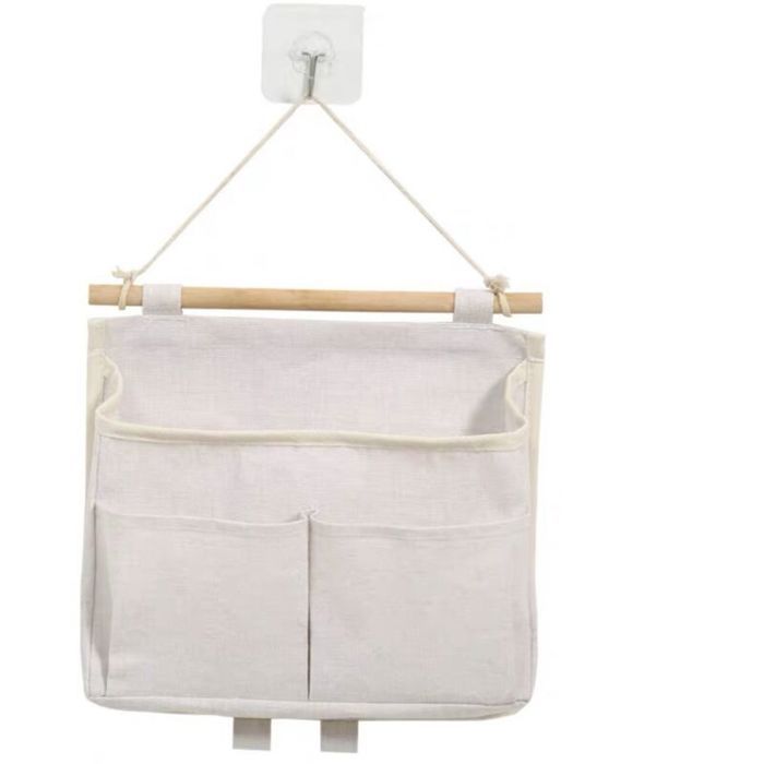 (Blanc) 1 sac de rangement suspendu sac de rangement mural rangement suspendu 3 compartiments avec sac de rangement mural susp